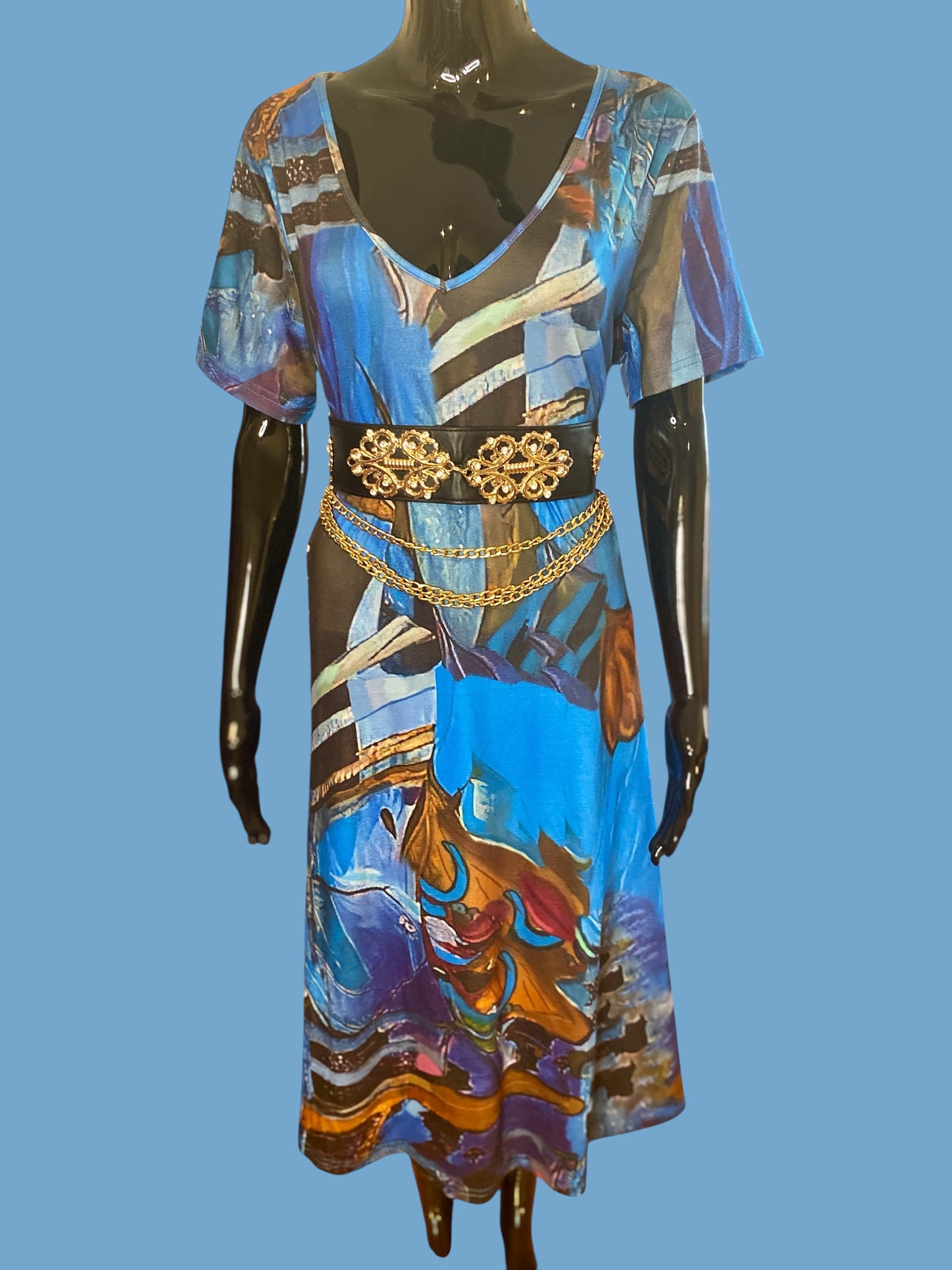 Abstract Knit Dress