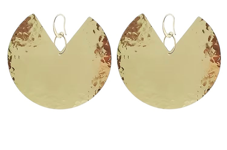 Large Cutout Gold Earrings.
