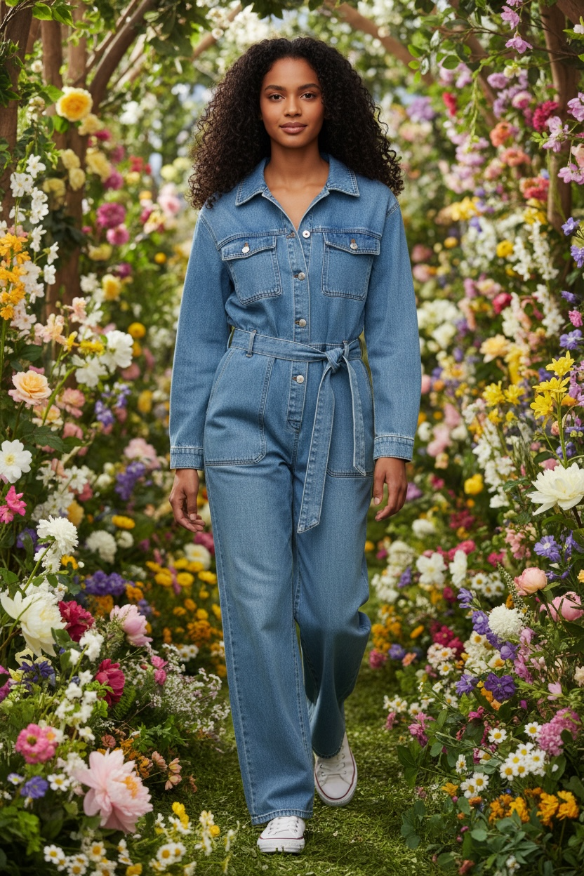 Sofia Vegara Denim Jumpsuit.