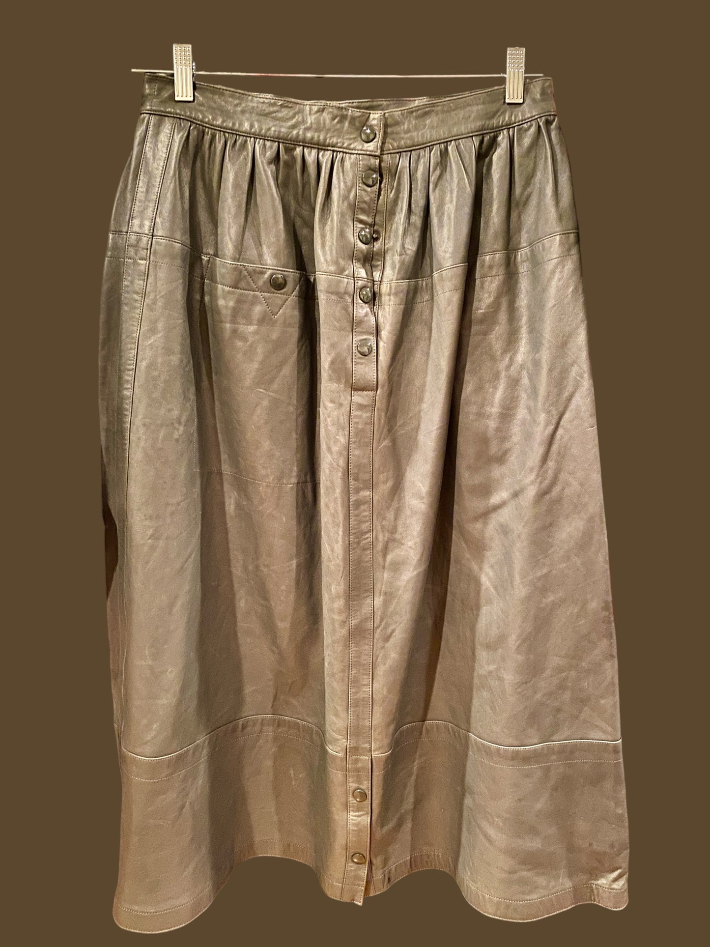 Rare Vintage Escada Leather Skirt.