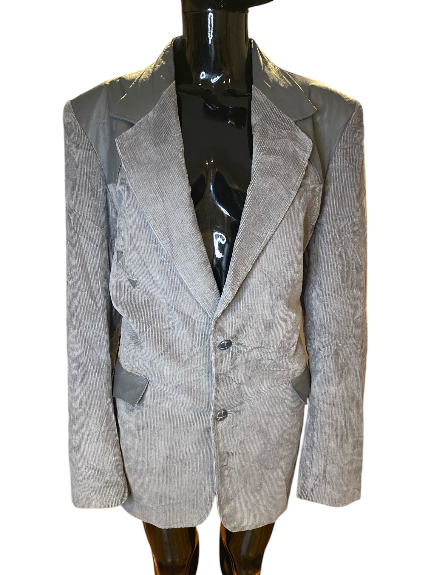 Corduroy & Leather Blazer