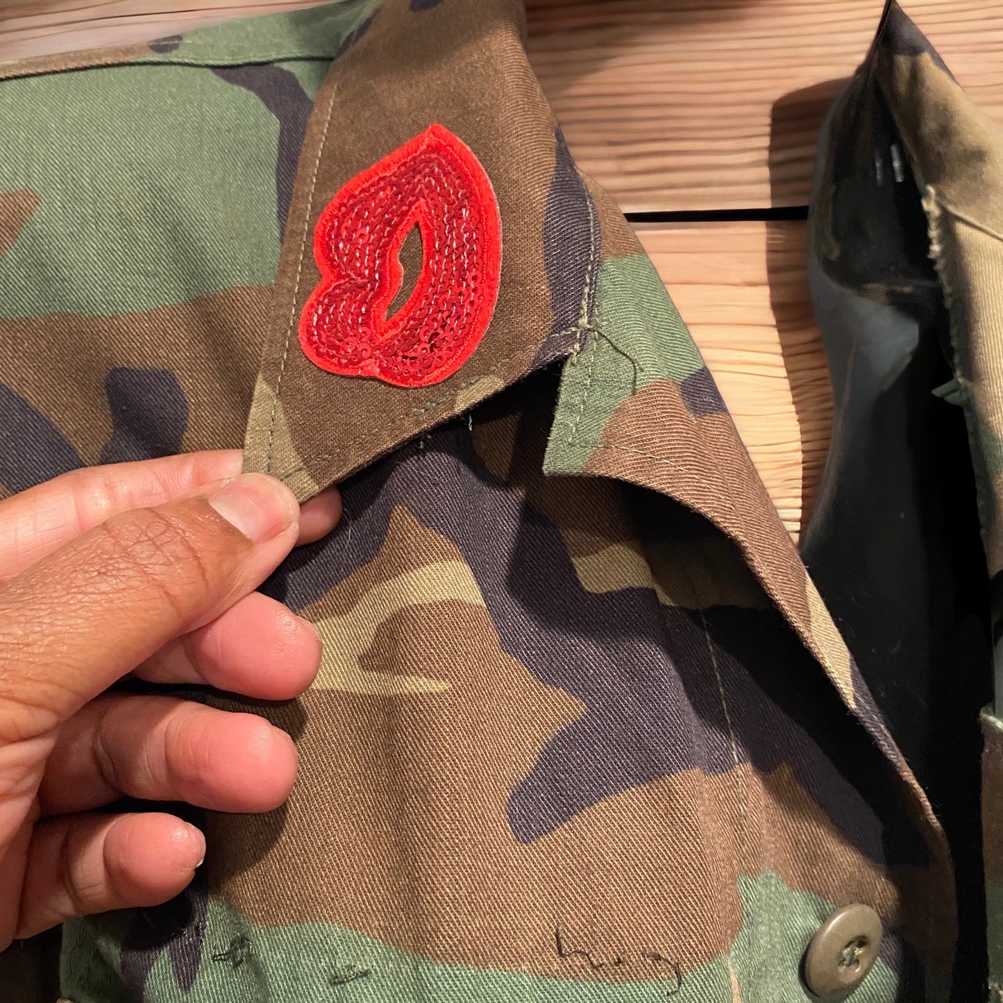 On Fire Upcycled Camo Jacket.