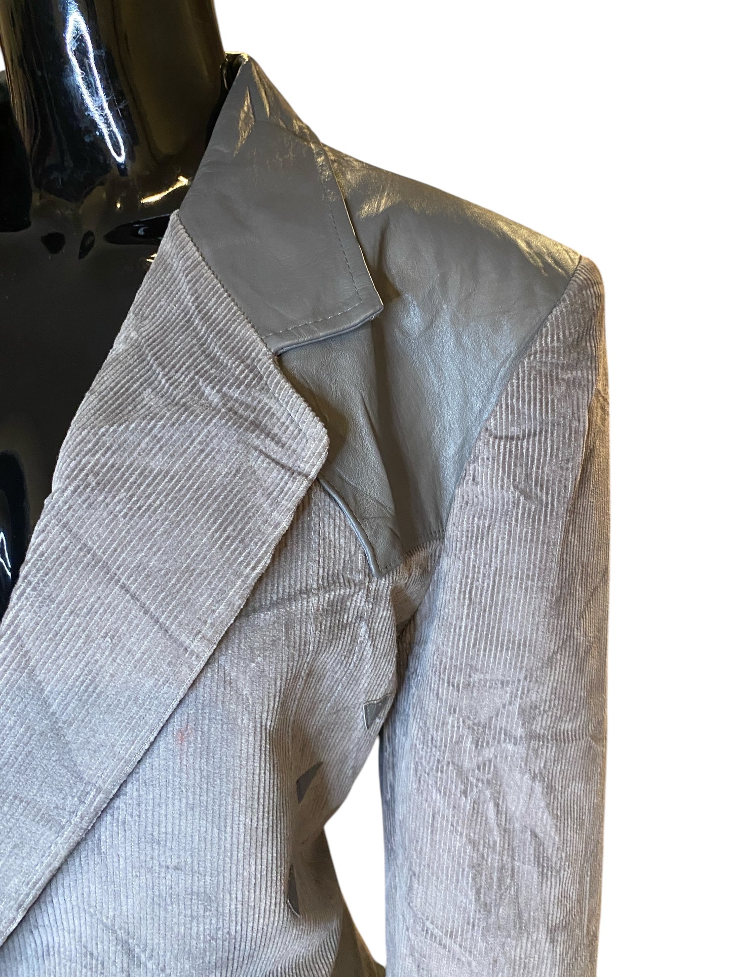 Corduroy & Leather Blazer