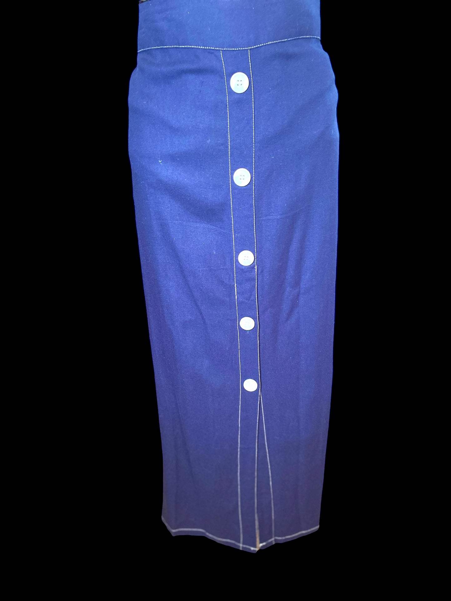 Navy Linen Skirt