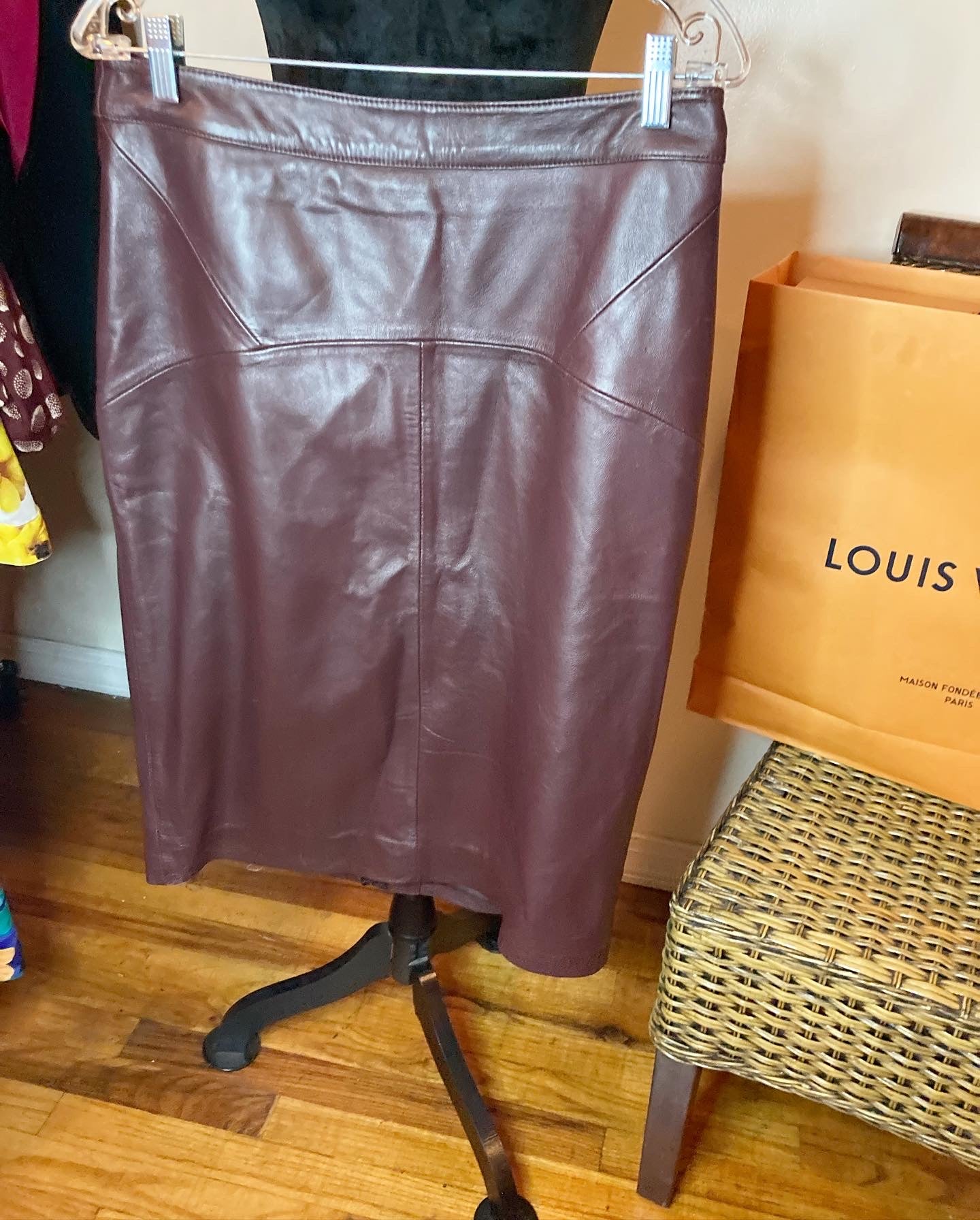 Butter Brown Leather Skirt