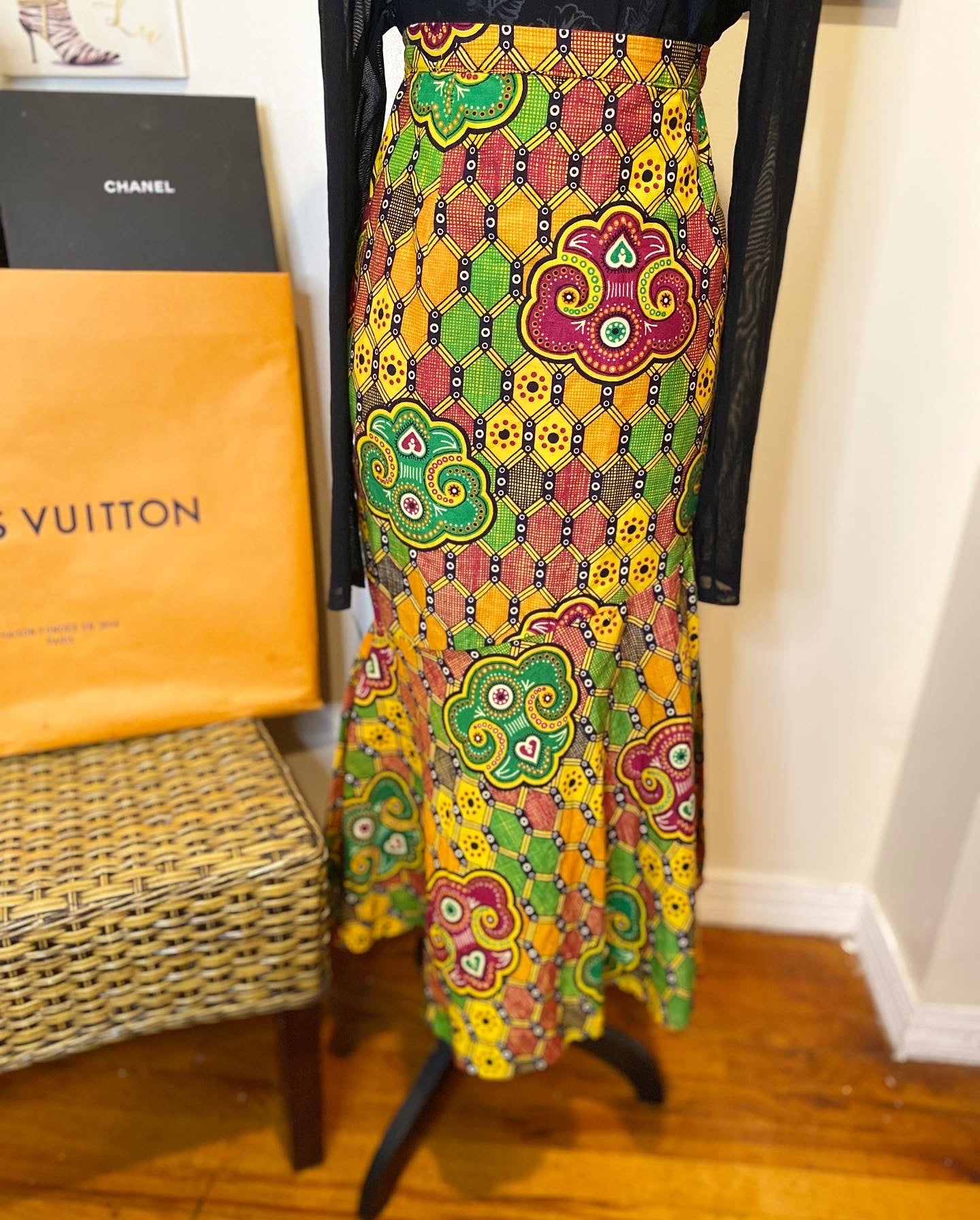 African Print Mermaid Skirt.