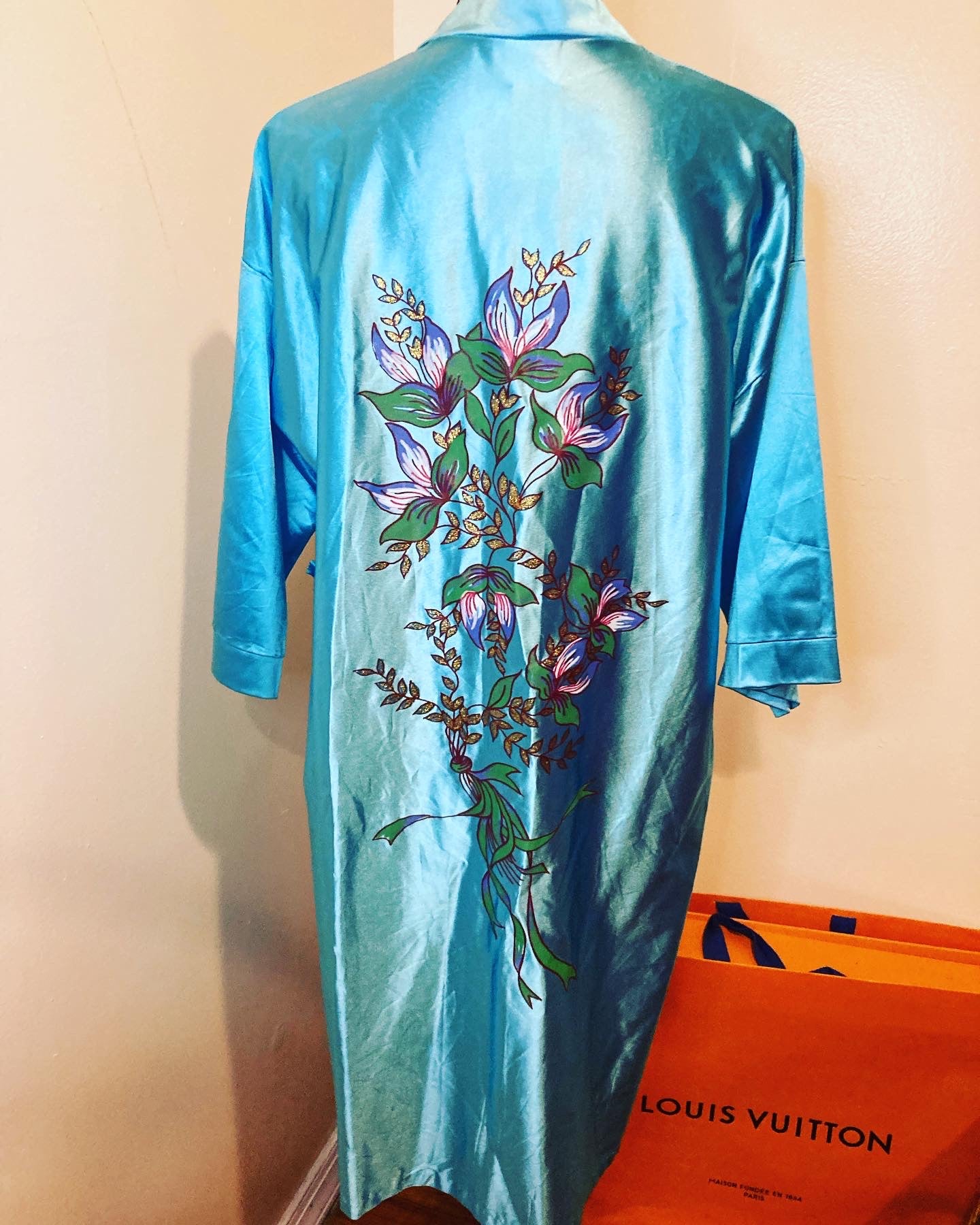 Icy Blue Vintage Kimono