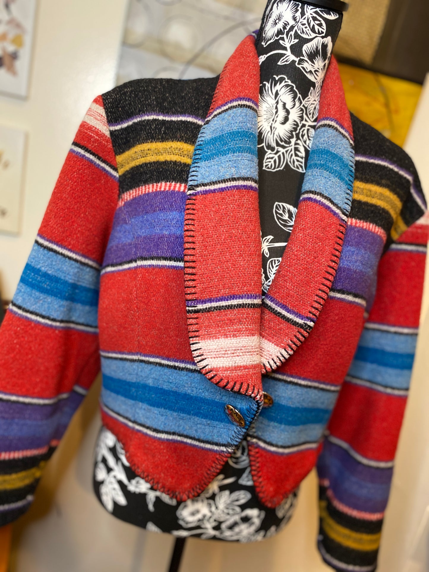 Aztec Cropped Blazer