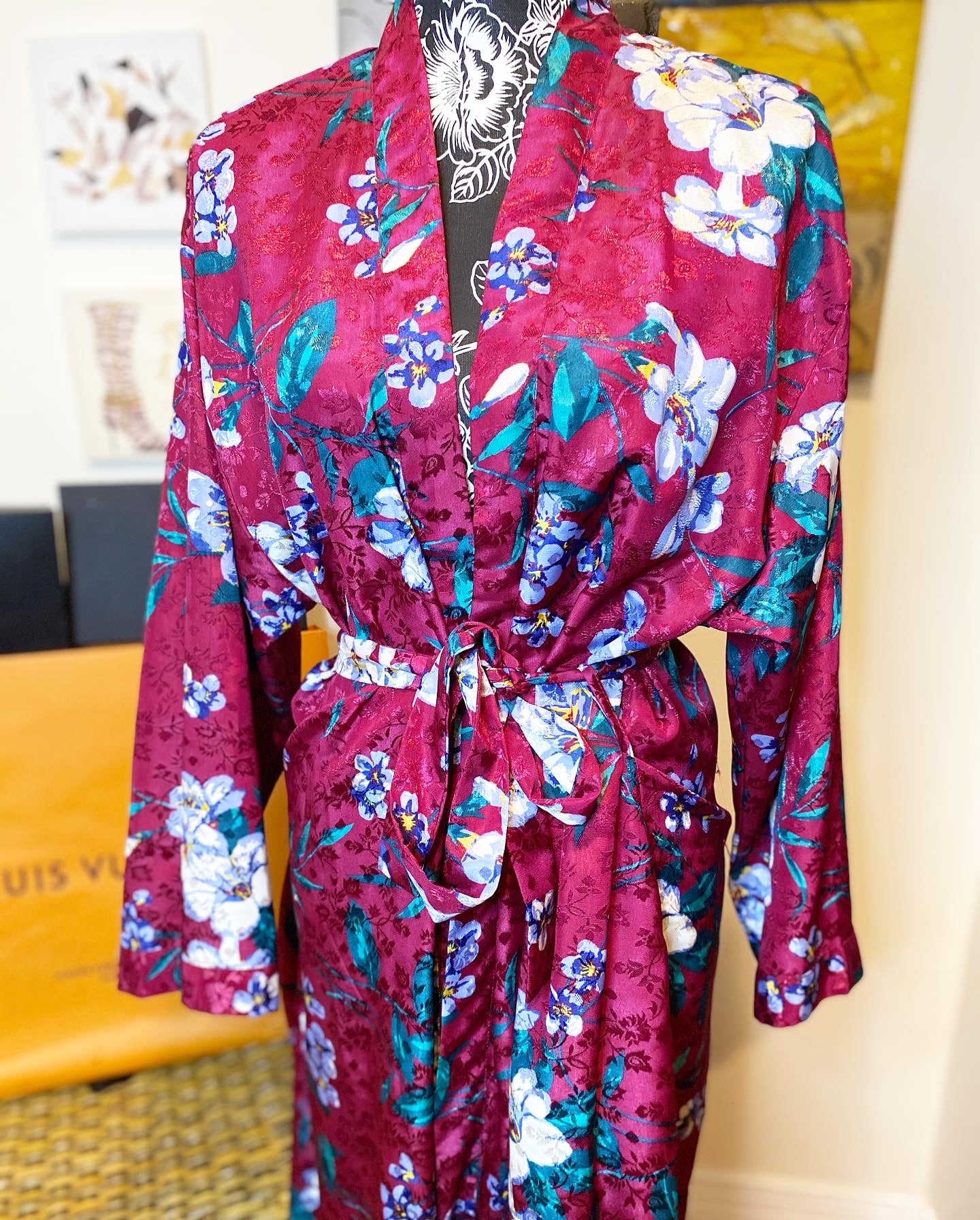 Vintage Floral Robe, M-L