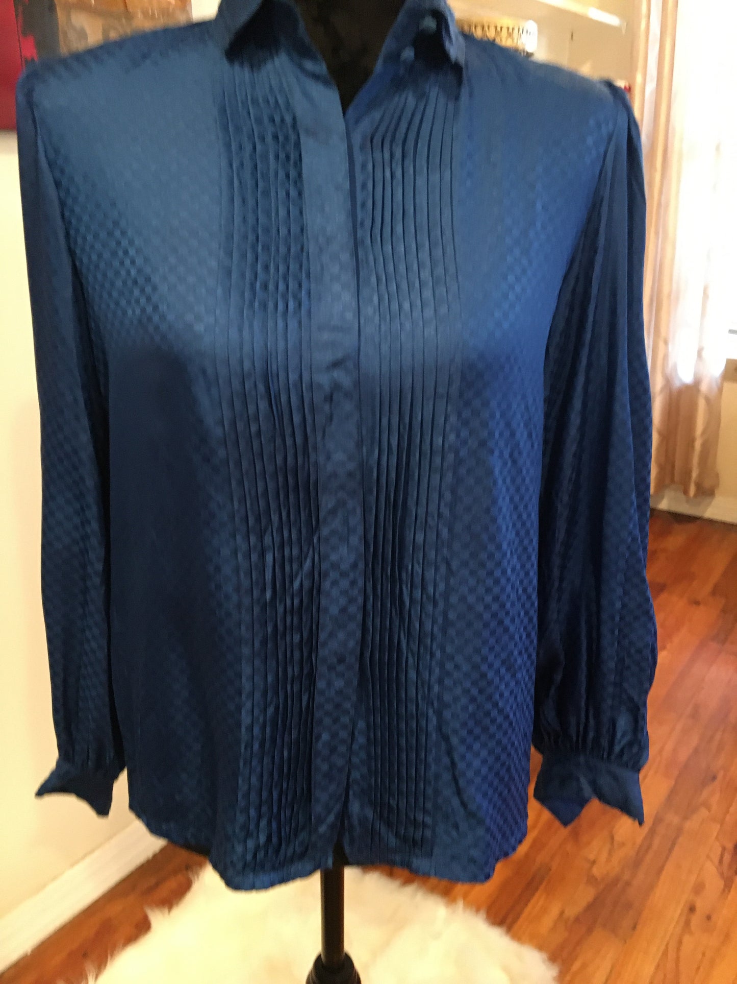 Midnight Blue Blouse, Medium