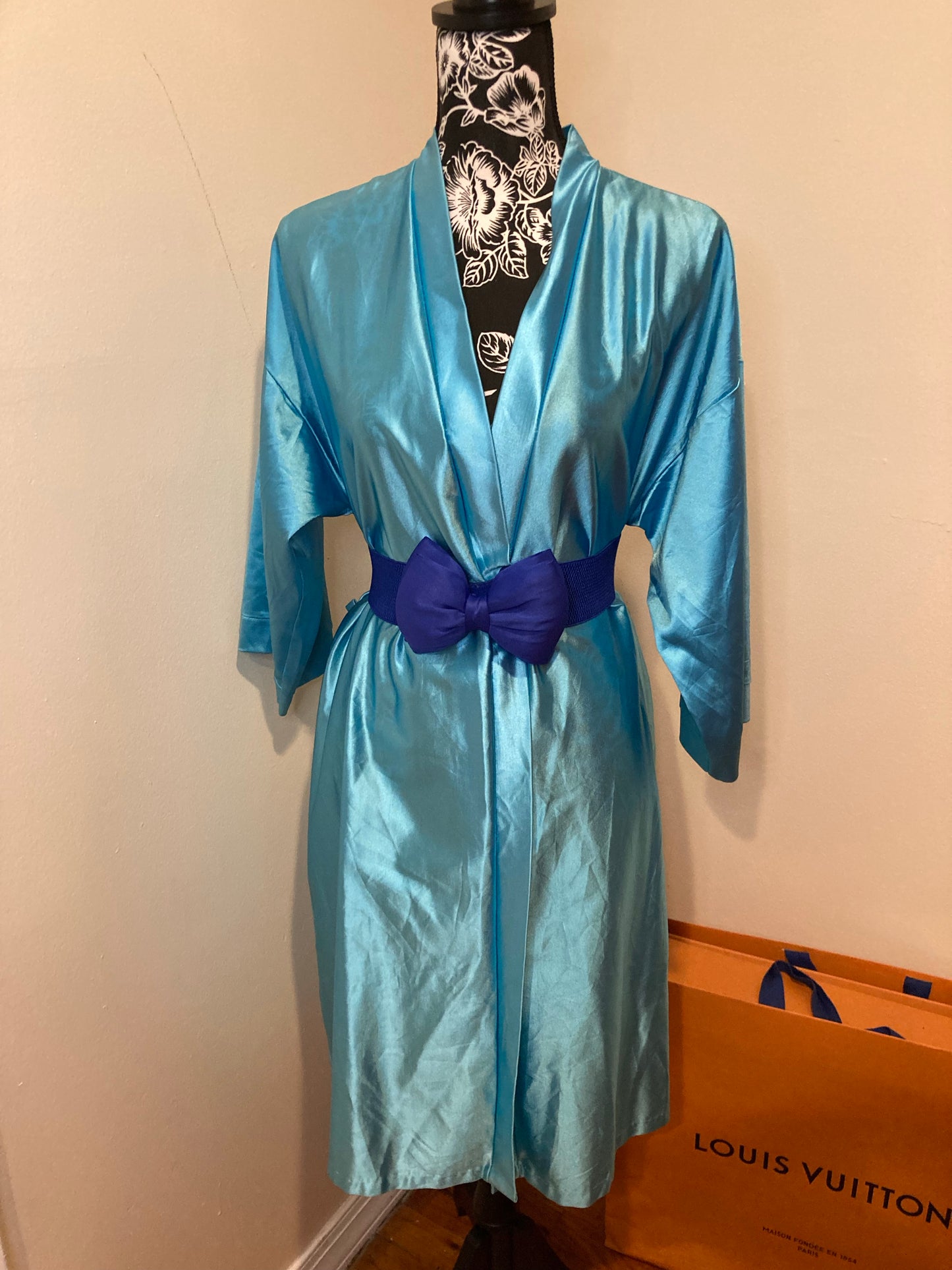 Icy Blue Vintage Kimono