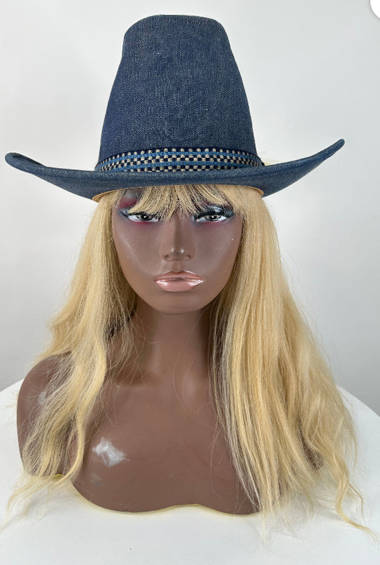 Denim Cowboy Hat