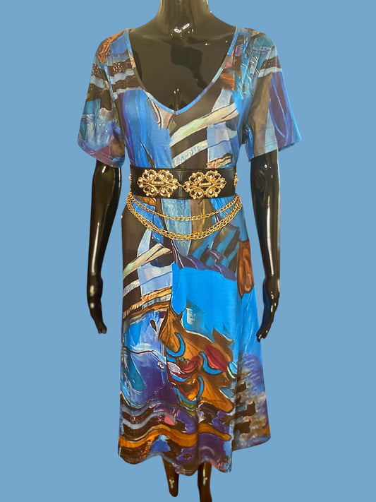 Abstract Knit Dress