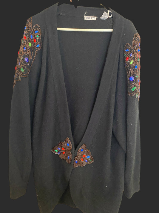 Gemmed Oversized Cardigan.