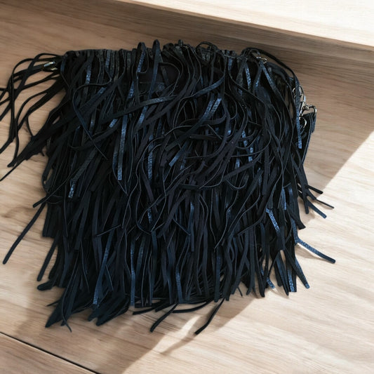 Black Fringe Crossbody