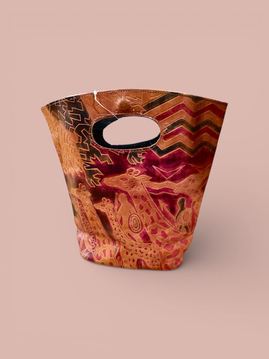 Leather Giraffe Tote
