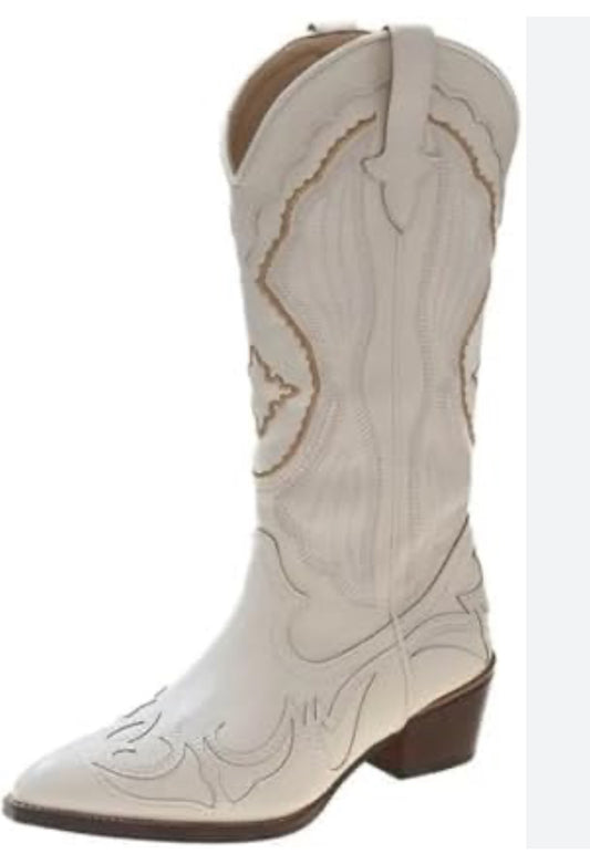 Cream Cowboy Boots