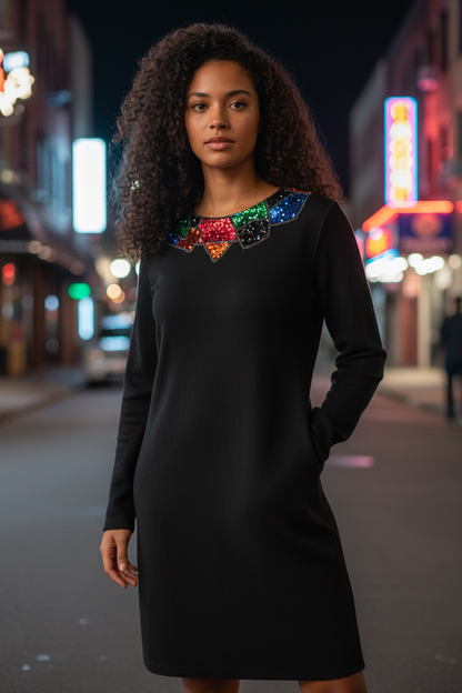 Sequin Sweater Dress