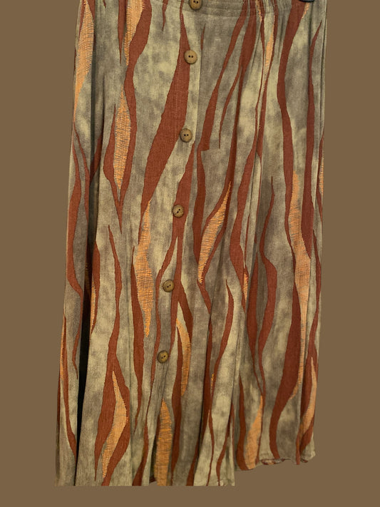 Olive Zebra Skirt