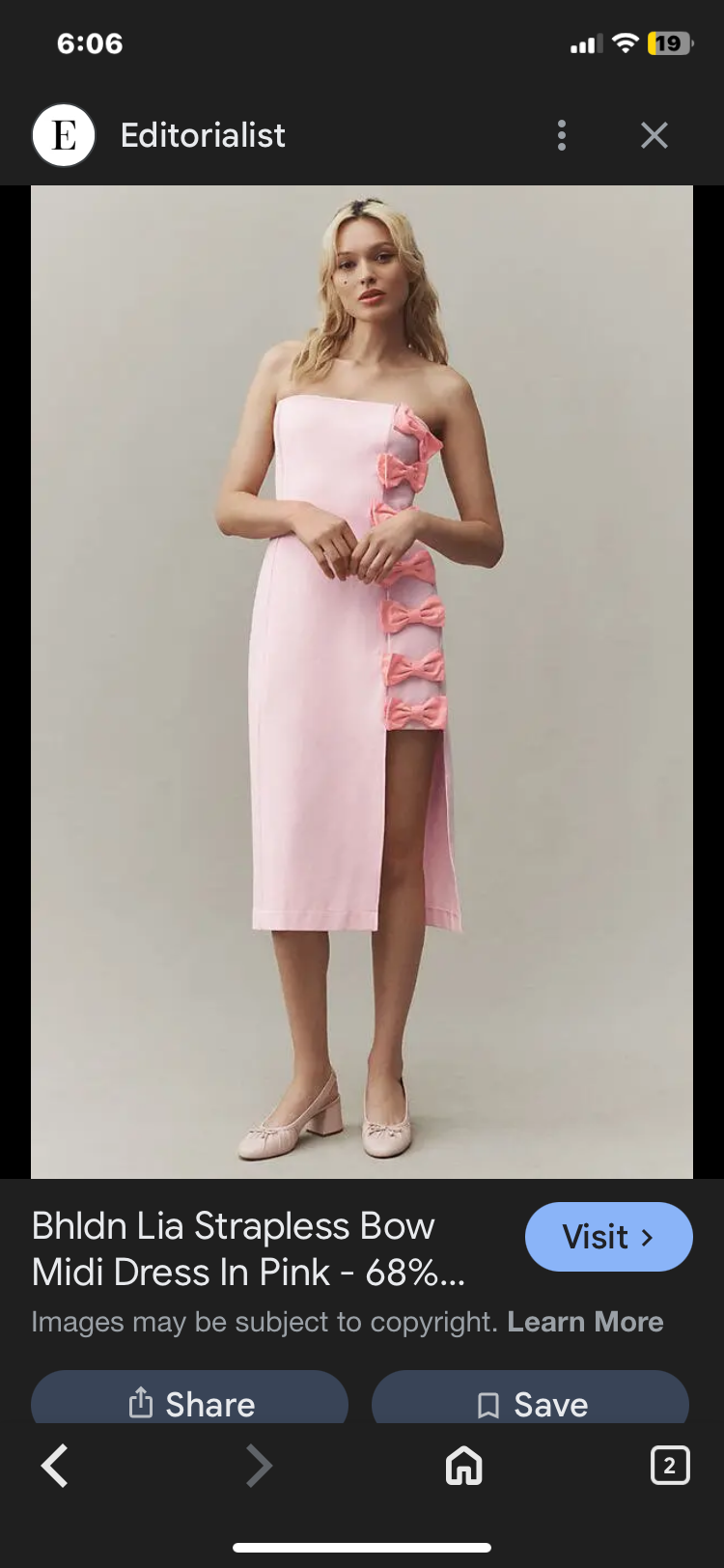 Anthropology Baby Pink Dress.