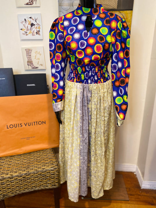 Mixed Print Dress.