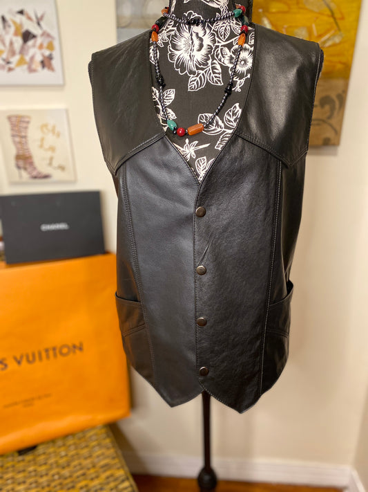 Western Leather Vest