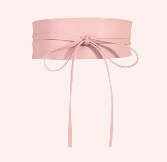 Soft pink Obi Belt.