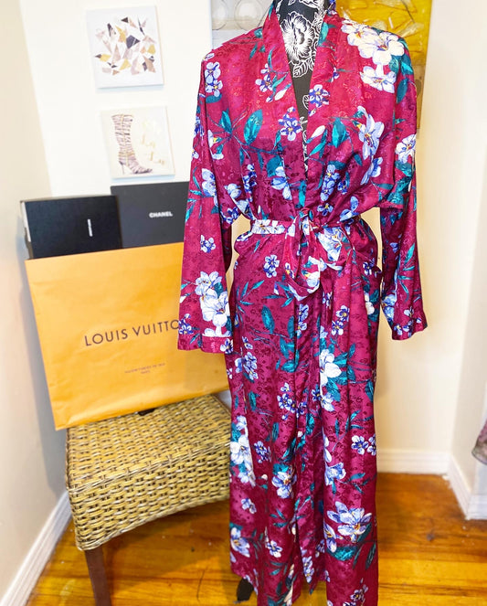 Vintage Floral Robe, M-L