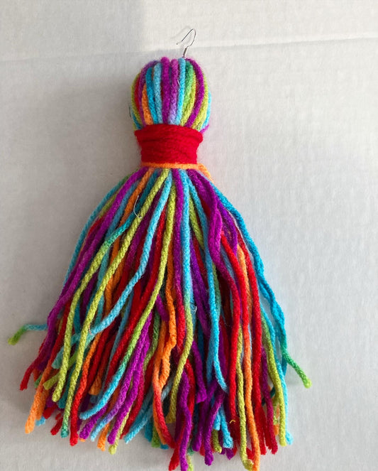 Multicolored Yarn Tassels